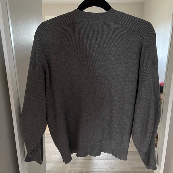 Zara | Grey Ribbed Cardigan - Picture 4 of 4